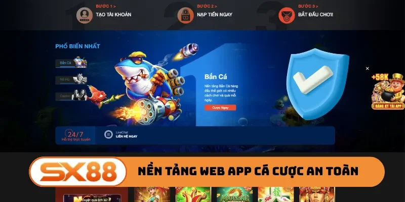 Nền tảng web app cá cược an toàn